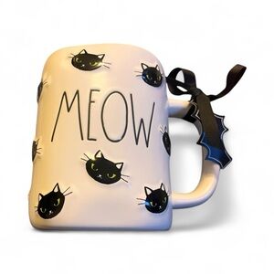 Rae Dunn Meow Black Cat Artisan Collection Mug